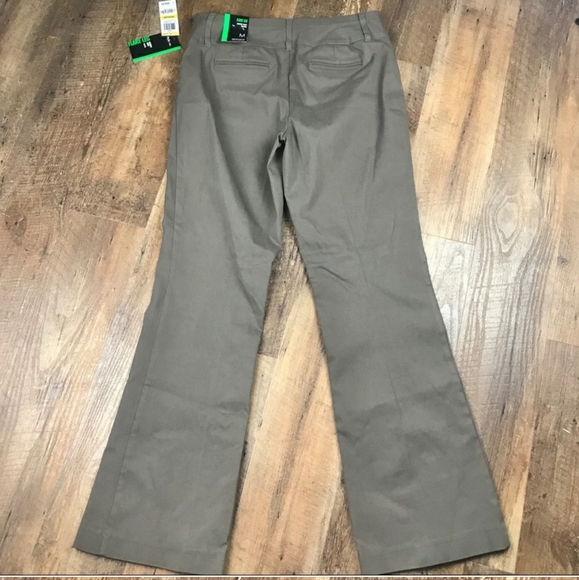 NWT Style & Co. Flare Leg Mid Rise Comfort Waist Pants brown clay M - Picture 2 of 7